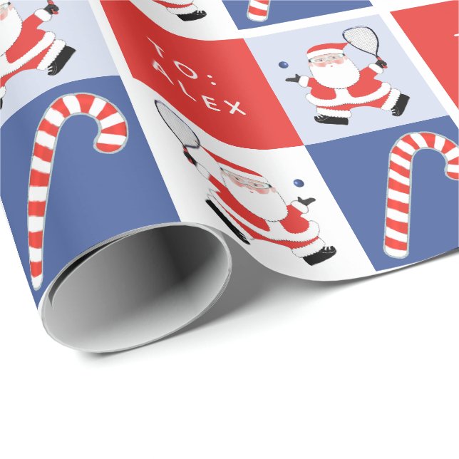 Racquetball sport julhelg presentpapper (Rullad Hörn)