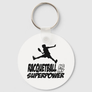 racquetballen är min superpower nyckelring