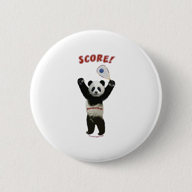 RacquetballPandaställning Knapp (Framsida)