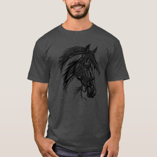 Racy Horse with Mane Horse Dressage Equestrian gir T Shirt