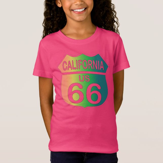 Rad 66 i kaliforniska tri-färg-skjortan t shirt (Framsida)
