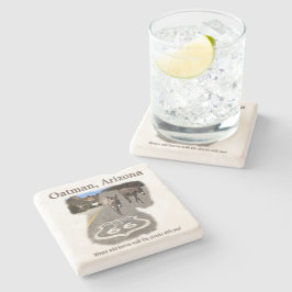 Rad 66 Oatman Arizona Burros på gatan Stenunderlägg