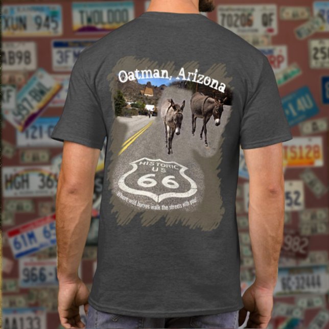 Rad 66 Oatman AZ Burros på gatubaksida T Shirt (Skapare uppladdad)