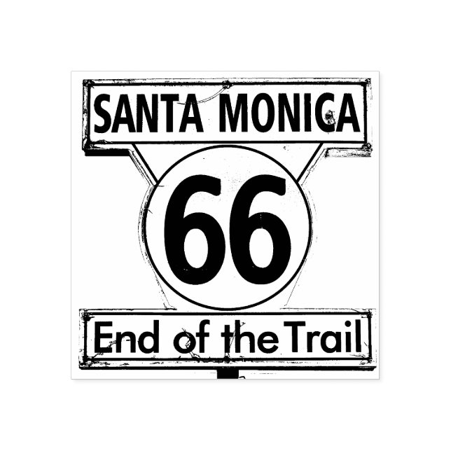 Rad 66 Santa Monica End of Trail Stämpel (Tryck)