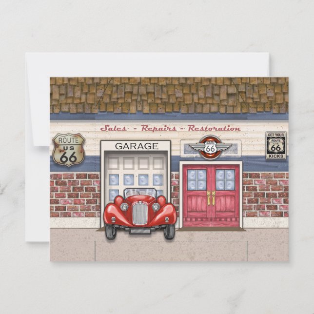 Rad 66 - Vintage bilar- Inbjudningar (Framsida)