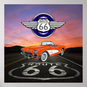 Rad 66 - Vintage - Klassisk bil - SRF Poster