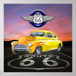 Rad 66 - Vintage - Klassisk bil - SRF Poster