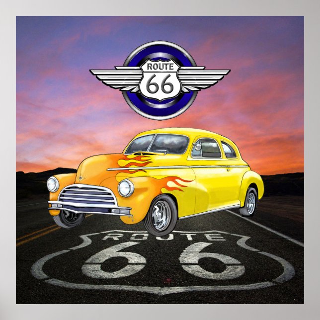 Rad 66 - Vintage - Klassisk bil - SRF Poster (Framsidan)