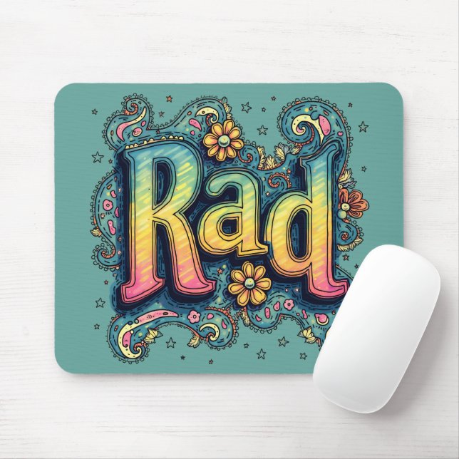Rad 70s Groovy Psychedelic Aesthetic Musmatta (Med mus)