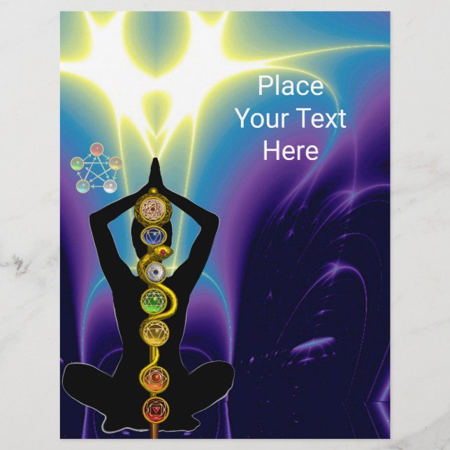 RAD ASCLEPIUS,7 CHAKRAS YOGA LOTUS POSE Blue Reklamblad (Framsidan)