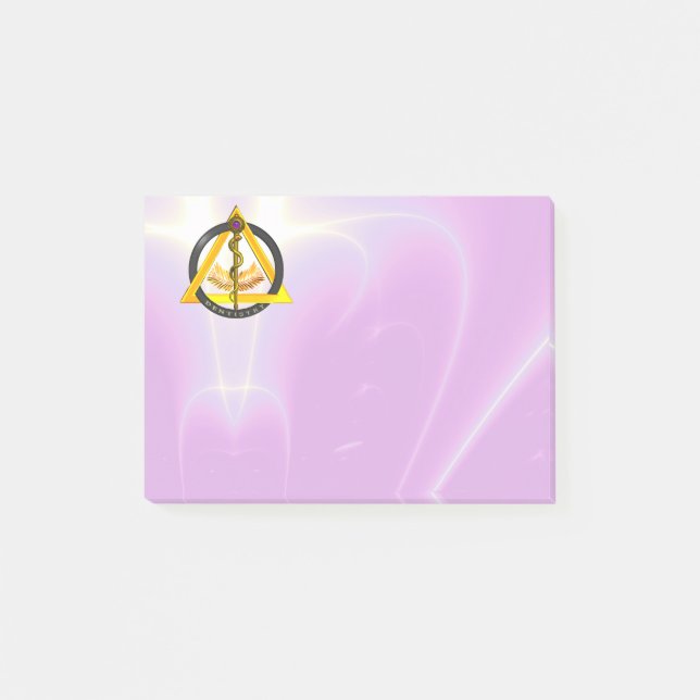RAD ASCLEPIUS DENTIST TANDVÅRD SYMBOL ,LILAC POST-IT BLOCK (Framsida)