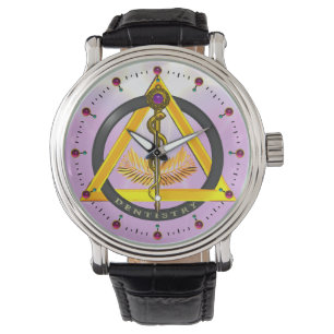 RAD AV ASCLEPIUS DENTIST TANDVÅRD SYMBOL,LILAC ARMBANDSUR