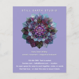 Råd av blad Mandala Flygblad