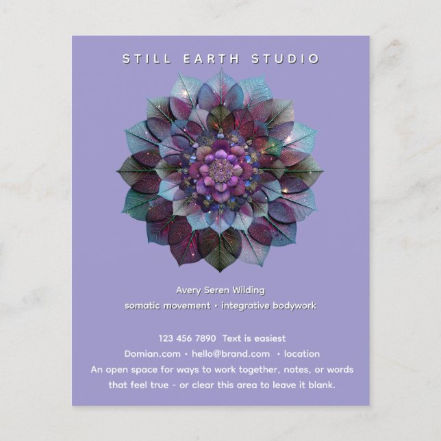 Råd av blad | Mandala Flygblad (Baksidan)