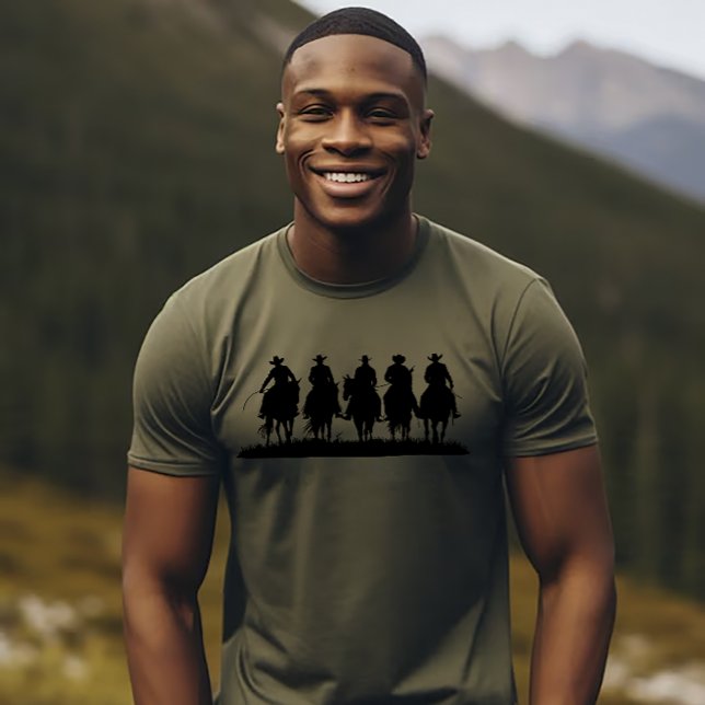 Rad av cowboys till häst t shirt (Skapare uppladdad)