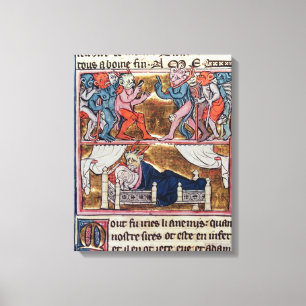 Råd av demoner, från 'l'Histoire de Merlin' Canvastryck