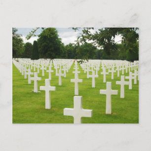 Rad av gravstenar Arlington National Cemetery Vykort