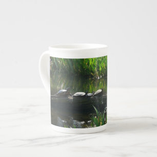 Rad av gröna sköldpaddor Naturfoto Benporslin Mugg