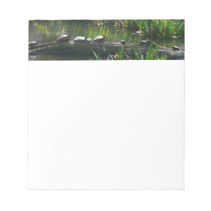 Rad av Turtles Grönt Natature Photo Anteckningsblock