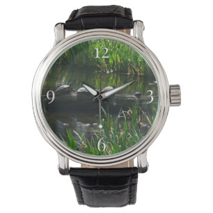 Rad av Turtles Grönt Natature Photo Armbandsur