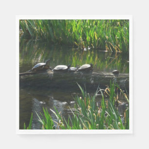Rad av Turtles Grönt Natature Photo Pappersservett