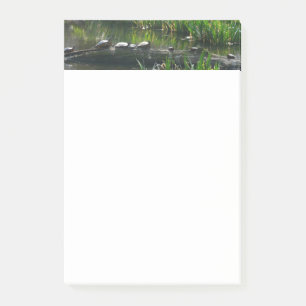 Rad av Turtles Grönt Natature Photo Post-it Block