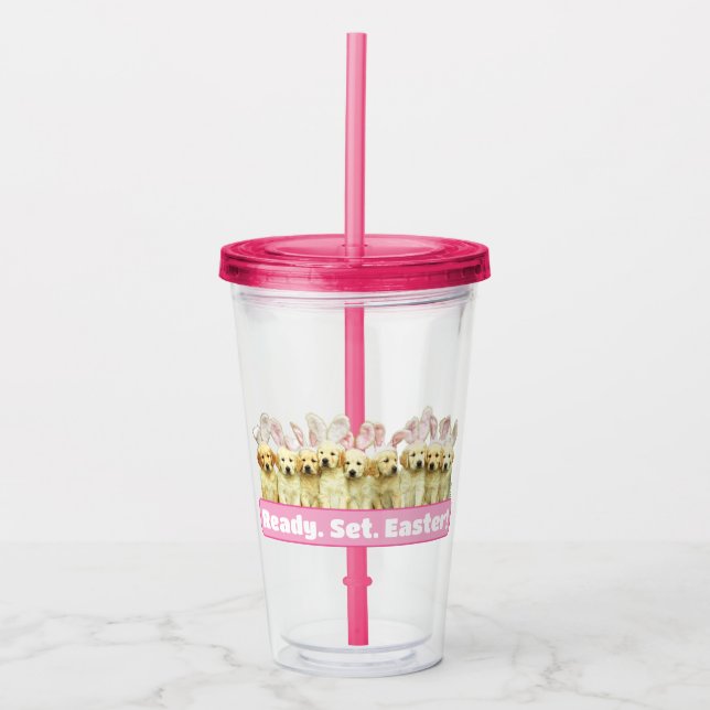 Rad av valpkaniner take away mugg (Framsida)
