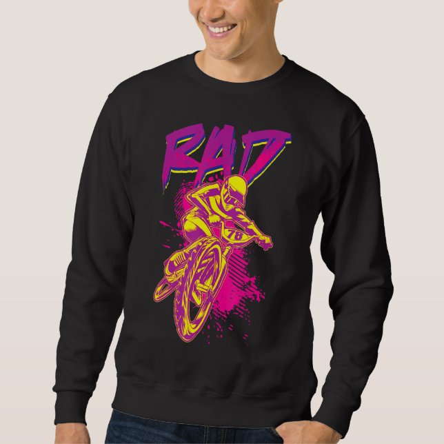 Rad Bmx 80s Lång Ärmad Tröja (Framsida)