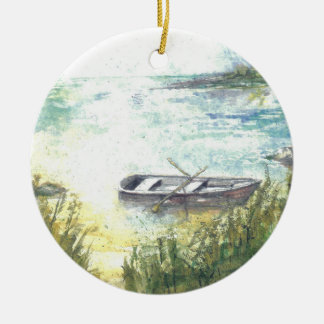 Rad Boat Waterway Maureen Girard Tide Julgransprydnad Keramik