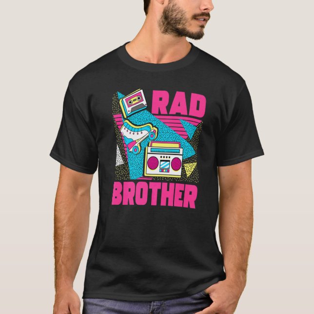 Rad Brother 90s Aesthetic Nostalgia 1990's Retro B T Shirt (Framsida)