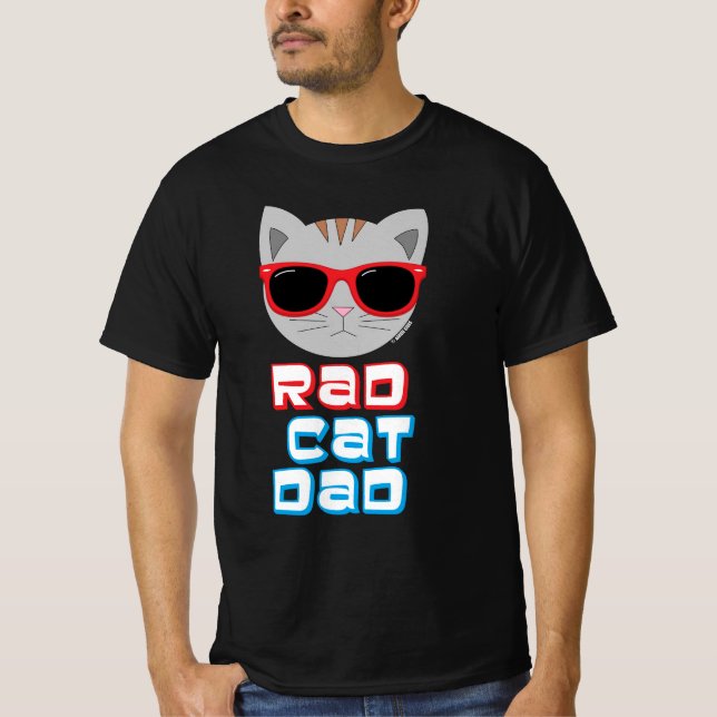 RAD CAT PAPPA Sunglass Cat T Shirt (Framsida)