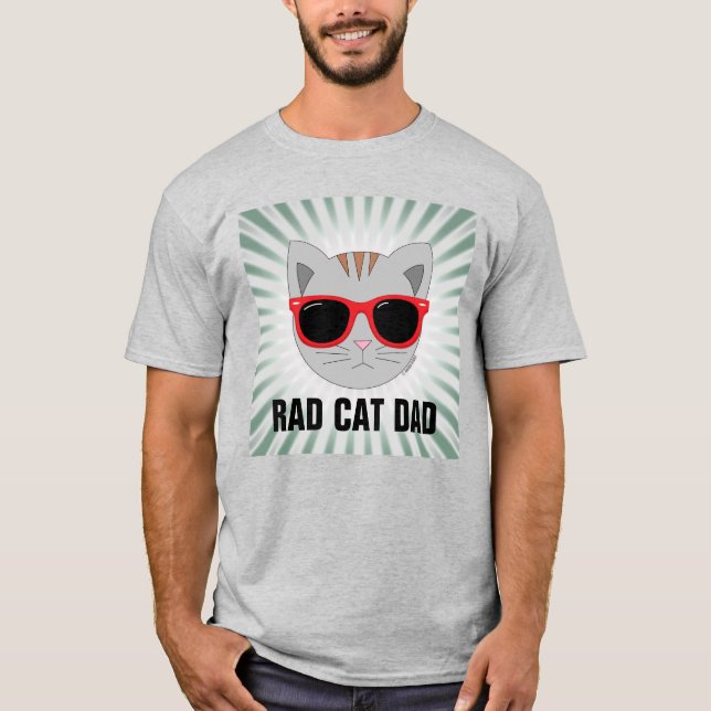RAD CAT PAPPA Sunglass Cat T Shirt (Framsida)