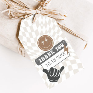 Rad Coola Boy Boys Retro Skater Birthday Favorit Presentetikett
