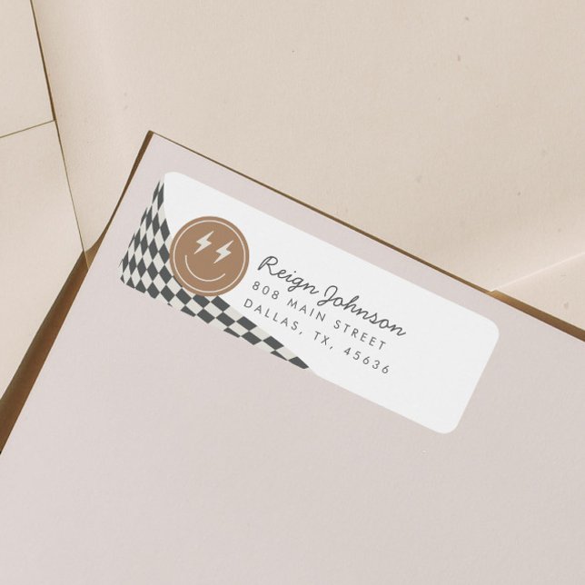 Rad Coola Boy's Checkered Retro Returadress Etikett (Skapare uppladdad)