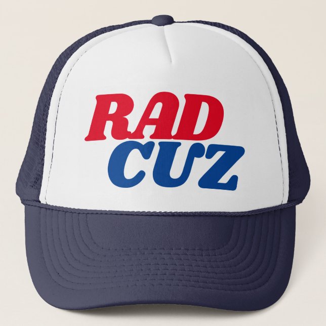 Rad Cuz-citat för kusin Simple Baseball Keps (Framsida)