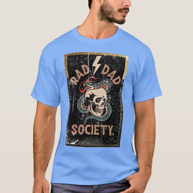 Rad Dad Society Cool Dad Club Dad Life Fathers Day T Shirt (Framsida)