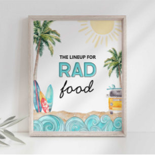 Rad Food Party Sign Poster