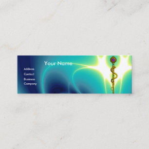 RAD FÖR ASCLEPIUS MEDICINSK HÄLSOVÅRD, monogram bl Mini Visitkort