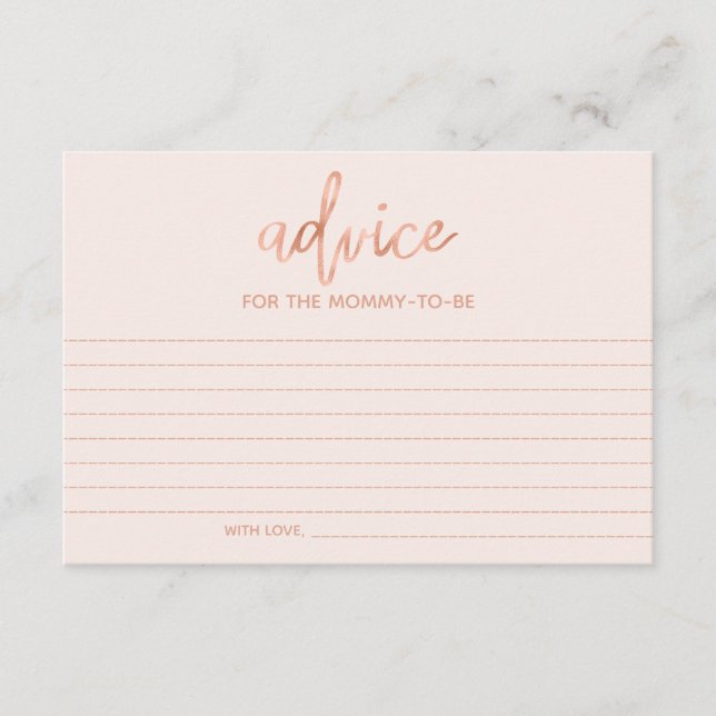 Råd för babyduschar för Mamma-to-be-Chic Ro Guld (Framsida)