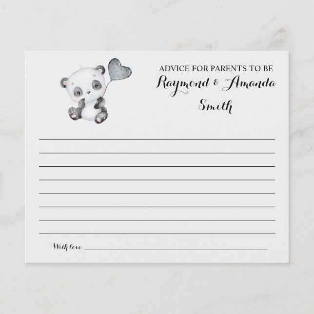 Råd för babyvykort för Mamma & Pappa Flygblad (Framsidan)