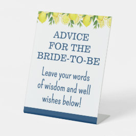 Råd för Bride Sign Lemon Möhippa Sign-Tecken