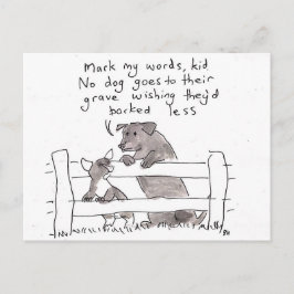 Råd för en valp vykort