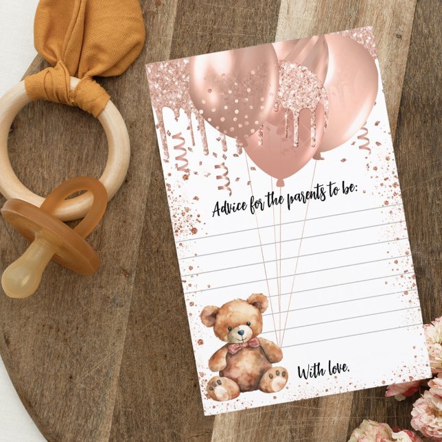 Råd för föräldrar ballonger teddybjörn baby shower (Skapare uppladdad)