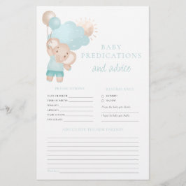 Råd för föräldrar Elefantpojke Baby Shower-spel