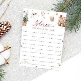 Råd för julbabyskor för moderkortet inbjudningar