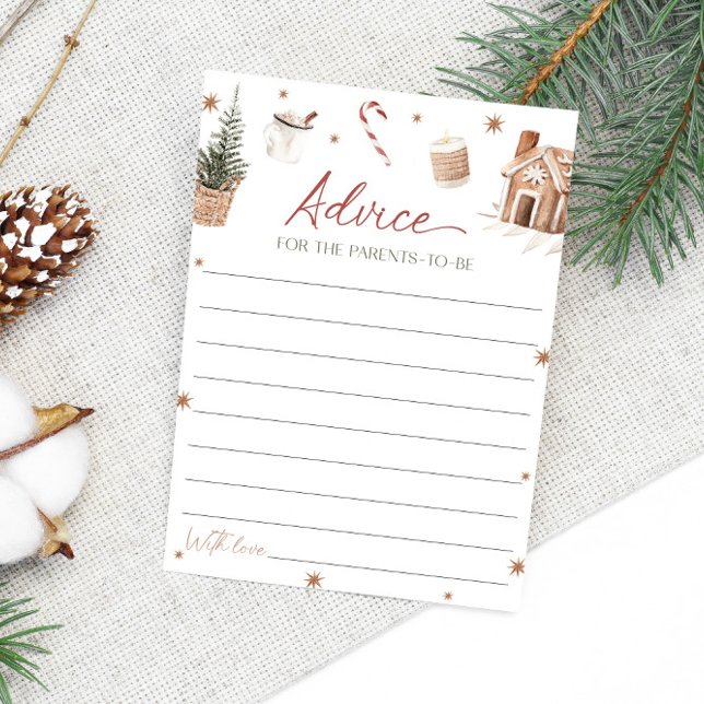 Råd för julbabyskor för moderkortet inbjudningar (Skapare uppladdad)