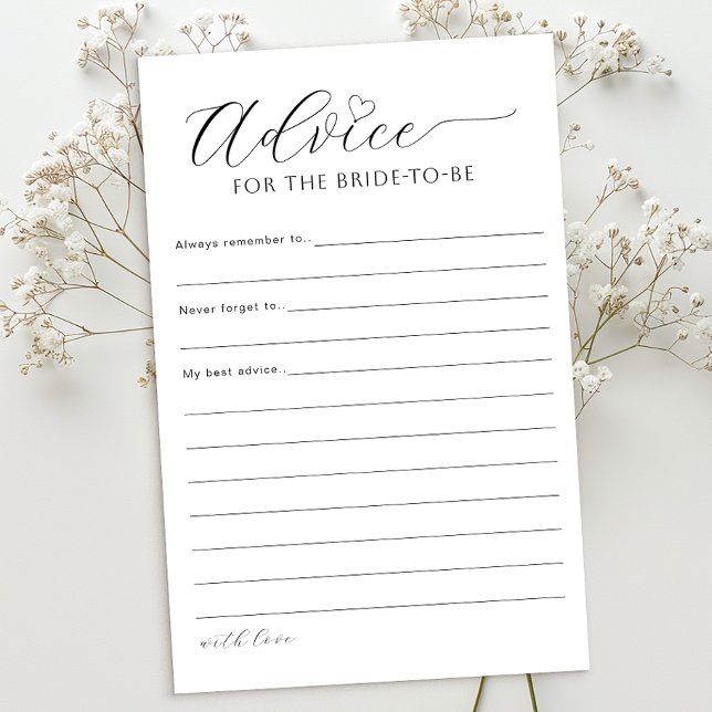 Råd för kortet | Minimal Möhippa (Advice Bridal Card)