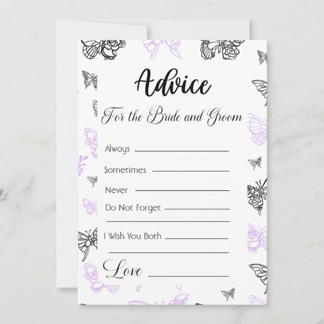 Råd för moderna murverk och daggfjärilar inbjudningar (Framsida)