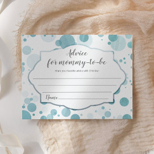 Råd för mor som ska bli Blue Dots Boy Shower Tilläggskort