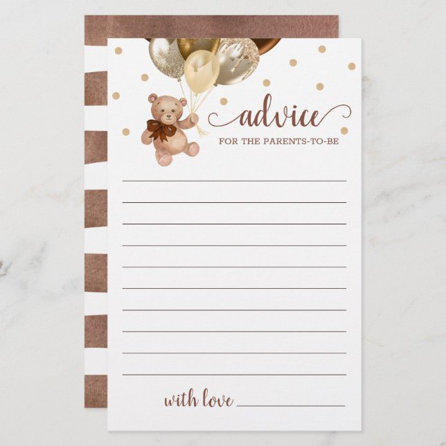 Råd för Nallen Föräldrababyskor (Fram/baksida)